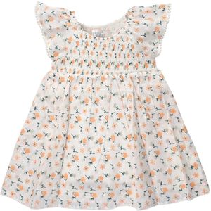 Rock a Bye Baby Boutique Jurk 'Blume'  stone grey / donkergroen / oranje / wit