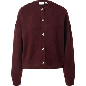 VILA Gebreid vest 'VISIGGA'  aubergine