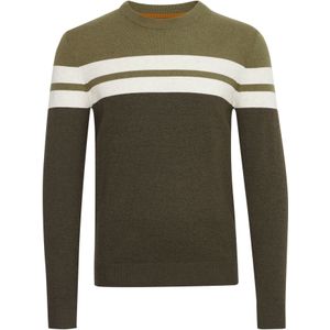 BLEND Trui 'Narius'  groen / wit