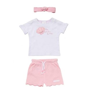 Rock a Bye Baby Boutique Set 'Muschel'  rosa / wit