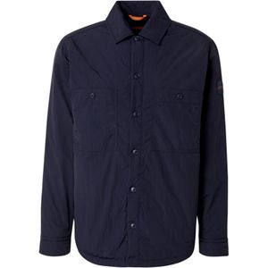 Overhemd - Dark Blue - Katoen - Lange Mouwen - Ronde Hals