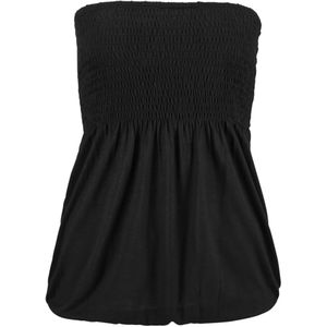 Zwart Strapless Top - Met Smockinzet - Mouwloos - Ruimvallend