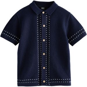 Next Gebreid vest  navy / wit