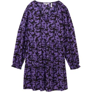 TOM TAILOR DENIM Jurk  donkerlila / zwart