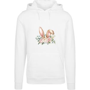 F4NT4STIC Sweatshirt 'Blumen Osterhasen Ohren Dekor'  donkerbeige / olijfgroen / oudroze / wit