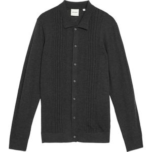 Lyle & Scott Sweatvest 'Cable Knit'  antraciet