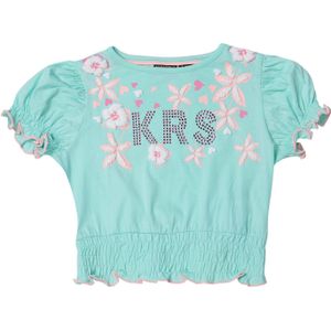 KOROSHI Shirt  mintgroen / abrikoos / pink