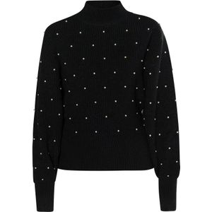faina Trui 'Caneva'  zwart / parelwit