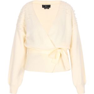 faina Gebreid vest  wolwit