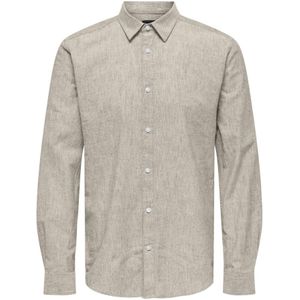 Only & Sons Overhemd 'Casey'  grijs gemêleerd