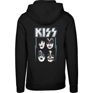 F4NT4STIC Sweatshirt 'Kiss Rock Music Band Made For Lovin' You'  blauw / rood / zwart / wit