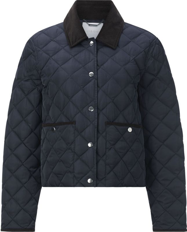 Rich & Royal - Gewatteerde Jas - Midnight Blue - Met Ronde Hals