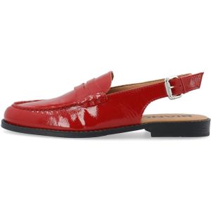 Bianco Ballerina met riempjes 'Pop'  rood