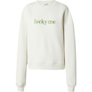 ABOUT YOU x Laura Giurcanu Sweatshirt 'Elisabeth'  lichtgroen / natuurwit