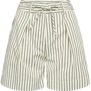 Levete Room Broek 'LUCILLA'  donkerbruin / wit