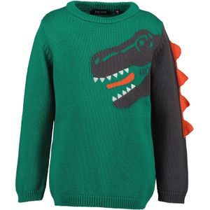 Blue Seven - Gebreide Trui - Groen - Regular Fit - Lange Mouwen