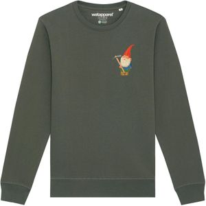 Watapparel Sweatshirt ' Gartenzwerg '  olijfgroen / gemengde kleuren