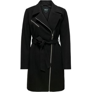 Only - ONLEMILY ZIP BIKER COAT - Korte Jas - Zwart