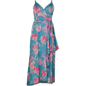 Chi Chi London Jurk  blauw / pink / offwhite