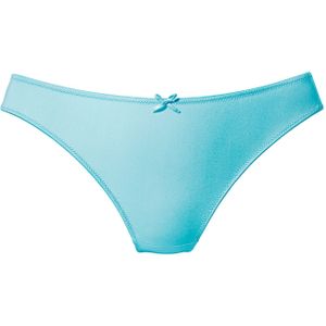 Vivance - String - Turquoise - Bloemige Jacquardkant en Zacht Microtouch-Materiaal