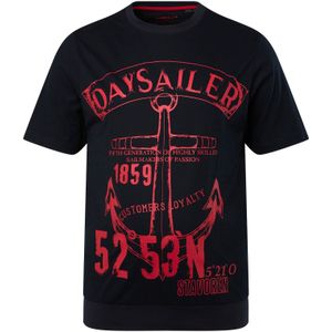 Men Plus Shirt  rood / zwart