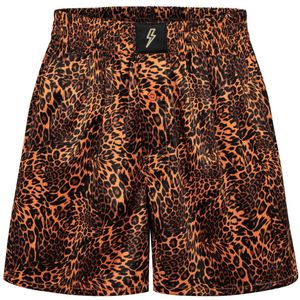 EKCENTRIK Broek 'Leopard'  donkeroranje