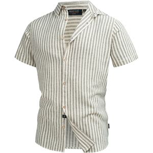 INDICODE JEANS Overhemd 'Kiss'  beige / zwart