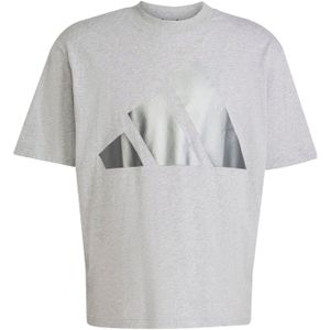 adidas - ESS - Functioneel Shirt - Zilvergrijs / Grijs Gemêleerd - Sportshirts