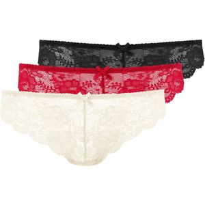 LASCANA - Slip - Kant - Set van 3 - Elastische Band - Dames