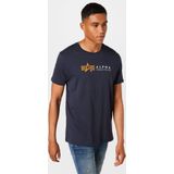 Alpha Industries - Alpha Label T - T-shirt - Zwart - 100% Katoen
