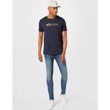 Alpha Industries - Alpha Label T - T-shirt - Zwart - 100% Katoen