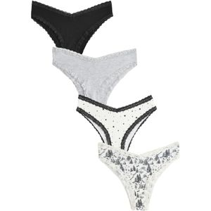 Next Slip  lichtgrijs / zwart / wit