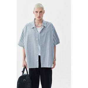 VAMOS CLO Overhemd  grijs / wit