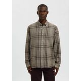 SELECTED Overhemd 'SLHRegnoah'  donkerbruin / bruin gemêleerd