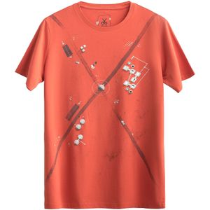 Kaft Shirt 'Rodot'  grijs / zalm roze / zwart