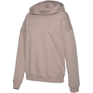 Lichtbruin - Pullover - Biologische Katoen - Met Capuchon - Logo-opschrift