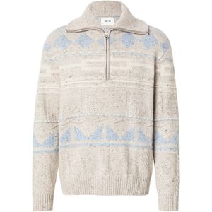 NN07 Trui 'William'  ecru / lichtblauw