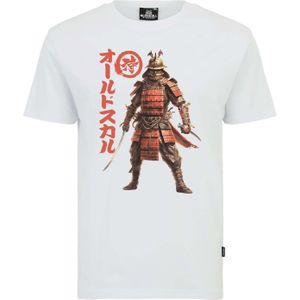 Oldskull Shirt 'Asian Shogun Legacy Graphic'  bruin / rood / wit