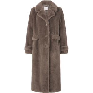 Rich & Royal - Damesjas - Imitatiebont - Los Model - Reverskraag - Knoopsluiting