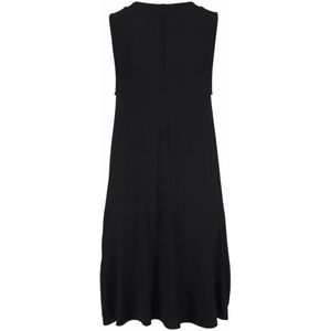 Zwart - Jurk - Zomerjurk - Ronde Hals - Mouwloos - Ruimvallend