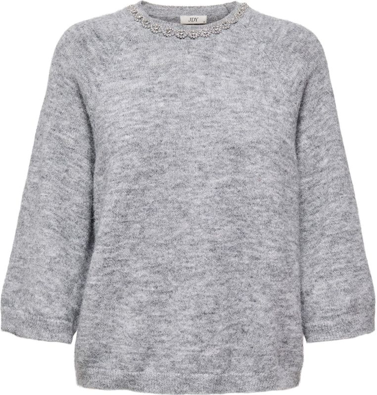 Jdyalva - Gebreide Pullover - O-hals - 3/4 Mouwen - Strass Steentjes