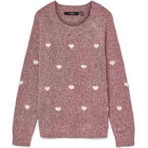 VERO MODA Trui 'VMDoffy'  oudroze / wit