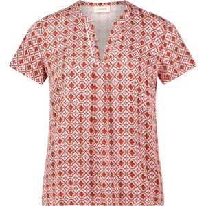 Cartoon Blouse  geel / rosa / rood / wit