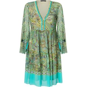 Ana Alcazar Jurk 'Zikone'  turquoise / pastelgroen / lila / zwart