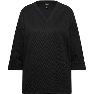 Ulla Popken Sweatshirt  zwart