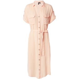 VERO MODA Blousejurk 'VMBUMPY'  oranje / wit