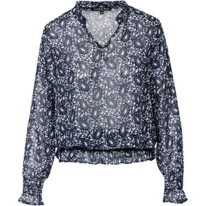 KOROSHI Blouse  navy / wit