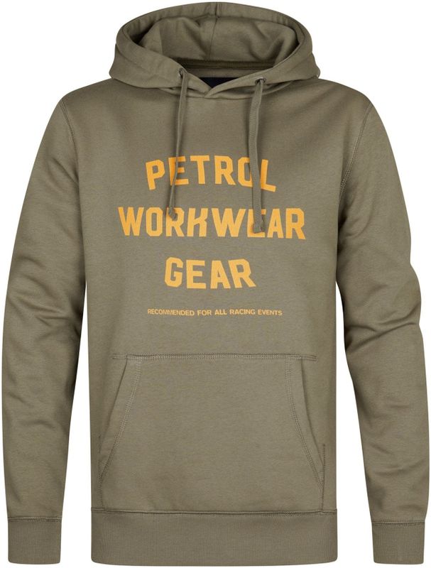Petrol Industries Sweatshirt  olijfgroen / oranje