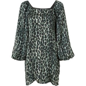 Traffic People Jurk 'Dolce'  beige / groen / donkergroen