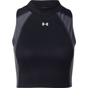 UNDER ARMOUR Sporttop  stone grey / zwart / wit